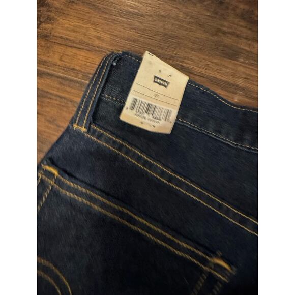 NEW Levis Jeans Womens 27 Dark Blue Denim Pants High Rise Straight Flex - Picture 4 of 9